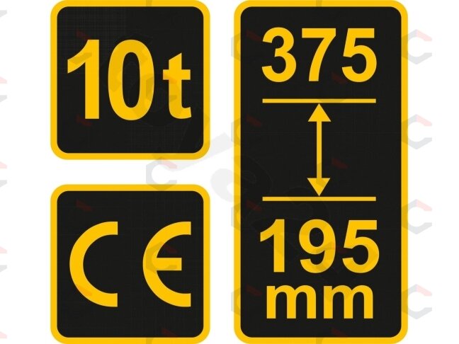 Hidraulinis domkratas 10t 195- 375 mm TÜV/GS/CE (80052) 3 Hidraulinis domkratas 10t 195- 375 mm TÜV/GS/CE (80052) 3
