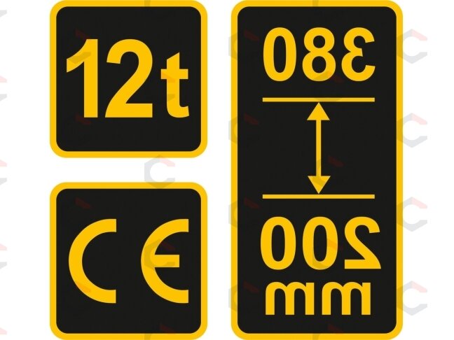 Hidraulinis domkratas 12t 200-380 mm TÜV/GS/CE (80062) 3