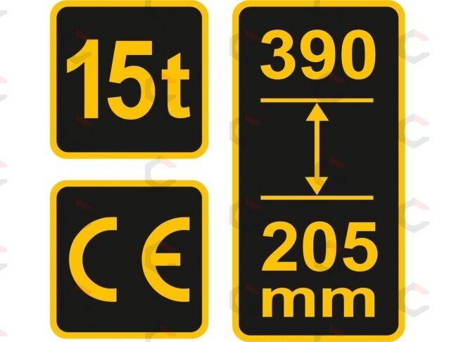 Hidraulinis domkratas 15t 205-390 mm TÜV/GS/CE (80072) 3 Hidraulinis domkratas 15t 205-390 mm TÜV/GS/CE (80072) 3