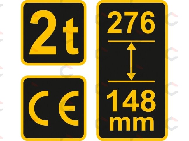 Hidraulinis domkratas 2 t, 148-276 mm TÜV/GS/CE (80012) 3