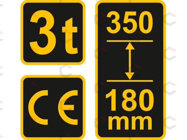 Hidraulinis domkratas 3 t, 180-350 mm TÜV/GS/CE (80022) 2 Hidraulinis domkratas 3 t, 180-350 mm TÜV/GS/CE (80022) 2