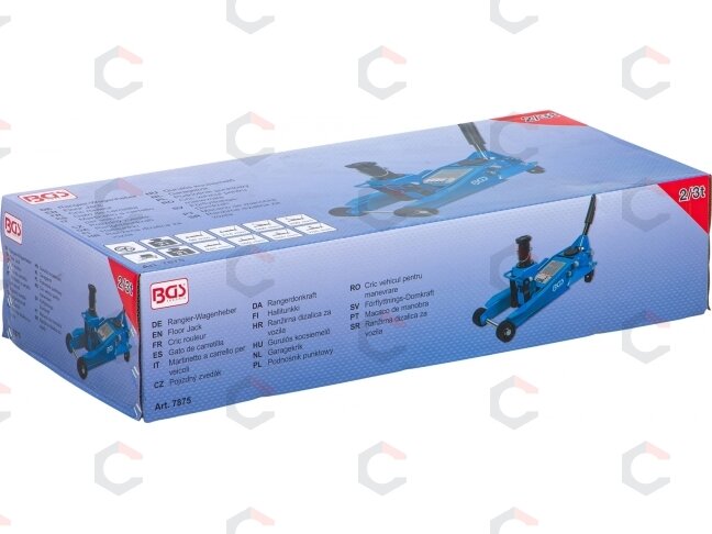 Hidraulinis domkratas su ratukais BGS | 2 / 3 t | 98–765 mm (7875) 7