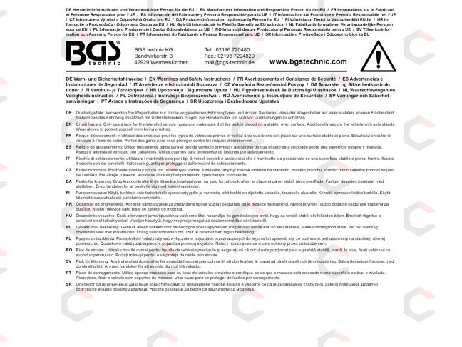 Hidraulinis domkratas su ratukais BGS | 2 / 3 t | 98–765 mm (7875) 8