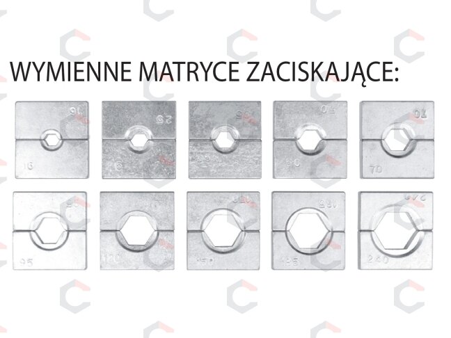Hidraulinis kraštų užspaudimo įrankis | 16-240 mm² | 12 t (YT-22861) 4