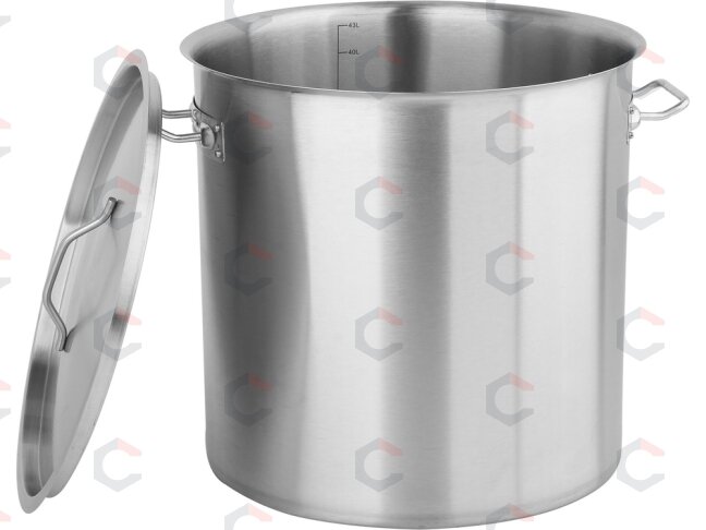 Aukštas nerūdijančio plieno puodas su dangčiu | Ø 38 cm | 380 × 380 mm | 43 l (YG-00017) 1 Aukštas nerūdijančio plieno puodas su dangčiu | Ø 38 cm | 380 × 380 mm | 43 l (YG-00017) 1