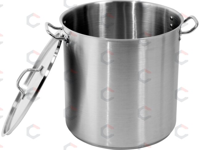 Aukštas nerūdijančio plieno puodas su dangčiu | Ø 40 cm | 400 × 400 mm | 50,3 l (YG-00008) 1 Aukštas nerūdijančio plieno puodas su dangčiu | Ø 40 cm | 400 × 400 mm | 50,3 l (YG-00008) 1