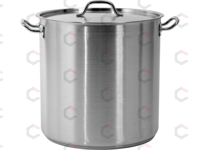 Aukštas nerūdijančio plieno puodas su dangčiu | Ø 40 cm | 400 × 400 mm | 50,3 l (YG-00008) Aukštas nerūdijančio plieno puodas su dangčiu | Ø 40 cm | 400 × 400 mm | 50,3 l (YG-00008)