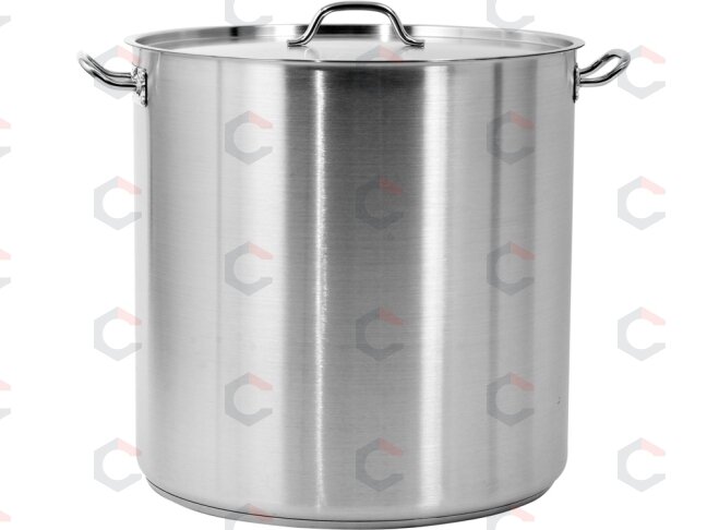 Aukštas nerūdijančio plieno puodas su dangčiu | Ø 50 cm | 500 × 500 mm | 98,2 l (YG-00010)