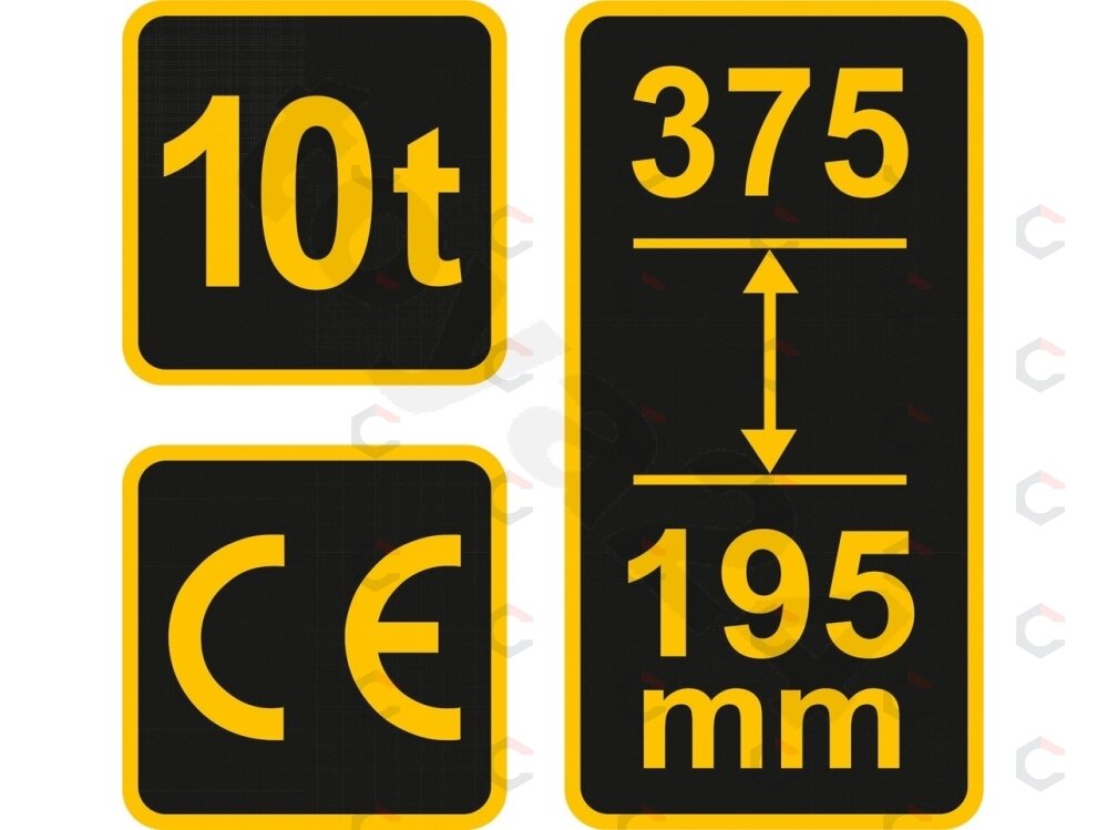 Hidraulinis domkratas 10t 195- 375 mm TÜV/GS/CE (80052) 3 Hidraulinis domkratas 10t 195- 375 mm TÜV/GS/CE (80052) 3