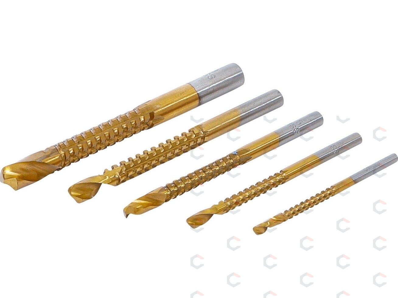 HSS frezavimo gręžimo rinkinys | titano danga | 3 - 8 mm | 5 vnt. (50795) 1 HSS frezavimo gręžimo rinkinys | titano danga | 3 - 8 mm | 5 vnt. (50795) 1