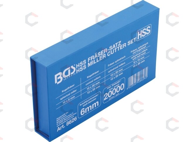 HSS frezavimo rinkinys | 7 vnt. (8626) 7 HSS frezavimo rinkinys | 7 vnt. (8626) 7