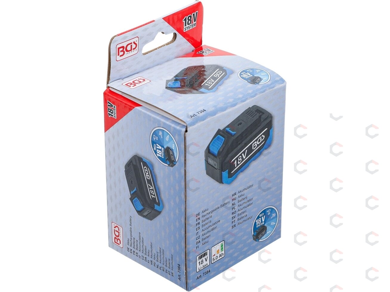 Įkraunama baterija | 5,0 Ah | BGS 18 V belaidei serijai (7384) 3