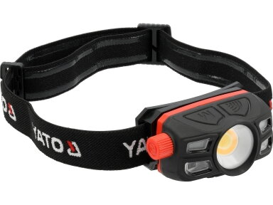 Akumuliatorinis galvos žibintas spalvų vertinimui, 400 lm, CRI >95, YATO (YT-085945)