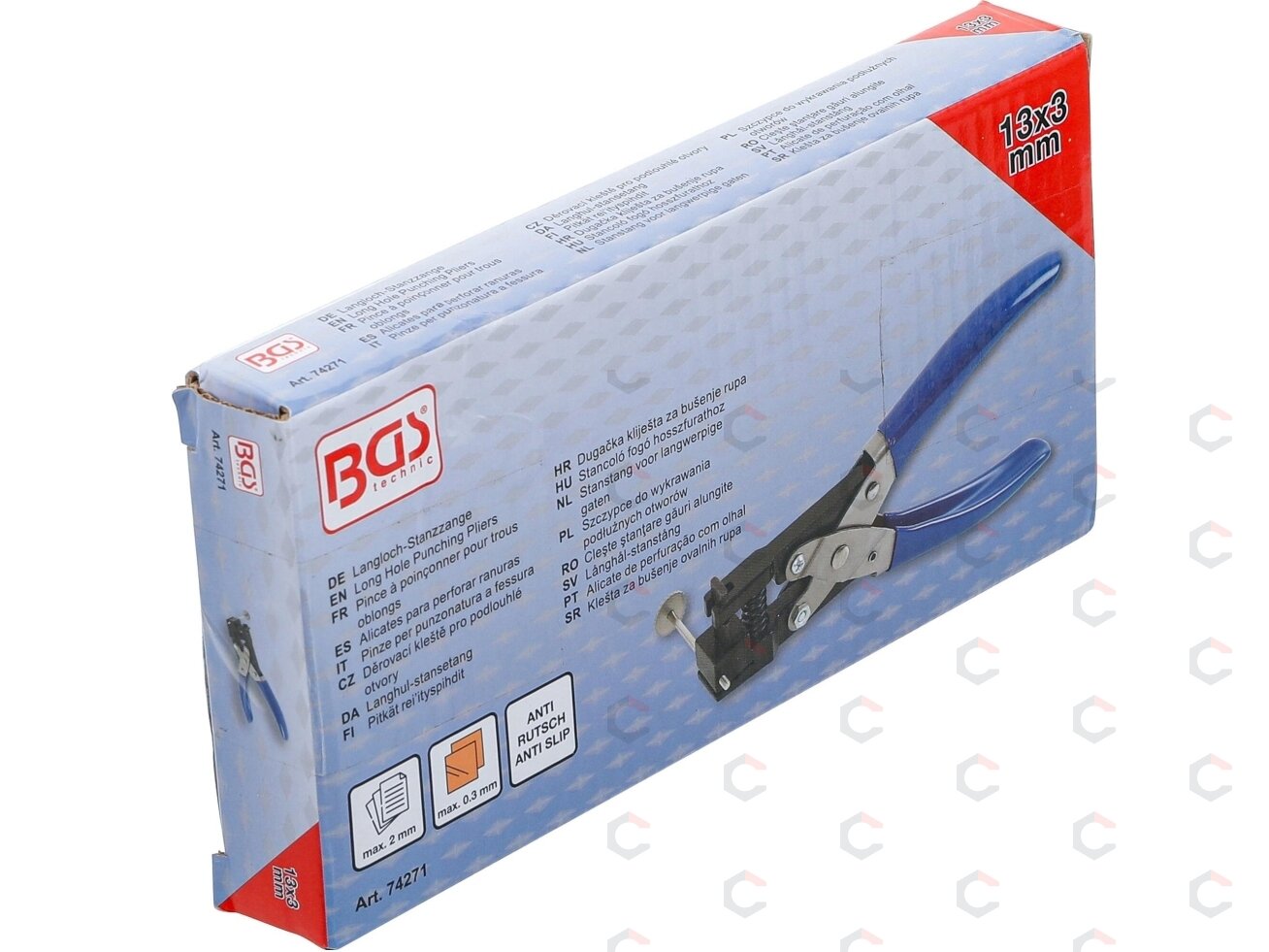 Ilgų skylių perforavimo replės | 13 x 3 mm (74271) 4 Ilgų skylių perforavimo replės | 13 x 3 mm (74271) 4