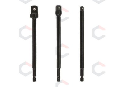 Ilgų adapterių komplektas | 1/4" → 1/4", 3/8", 1/2" | 150 mm | Black Oxide (SA03) Ilgų adapterių komplektas | 1/4" → 1/4", 3/8", 1/2" | 150 mm | Black Oxide (SA03)