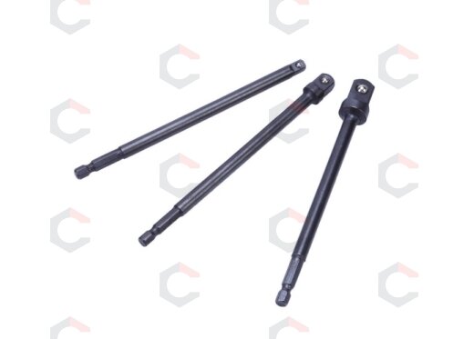 Ilgų adapterių komplektas | 1/4" → 1/4", 3/8", 1/2" | 150 mm | Black Oxide (SA03) 5 Ilgų adapterių komplektas | 1/4" → 1/4", 3/8", 1/2" | 150 mm | Black Oxide (SA03) 5