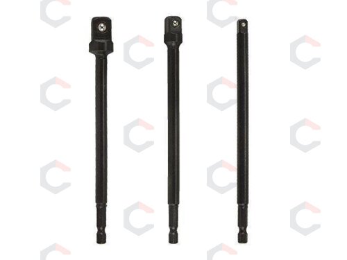 Ilgų adapterių komplektas | 1/4" → 1/4", 3/8", 1/2" | 150 mm | Black Oxide (SA03) Ilgų adapterių komplektas | 1/4" → 1/4", 3/8", 1/2" | 150 mm | Black Oxide (SA03)