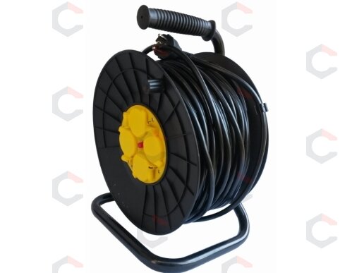 Ilgintuvas su būgnu | 4 hermetiški kištukiniai lizdai | 3 x 2,5 mm² | 25 m (EG-0040) Ilgintuvas su būgnu | 4 hermetiški kištukiniai lizdai | 3 x 2,5 mm² | 25 m (EG-0040)