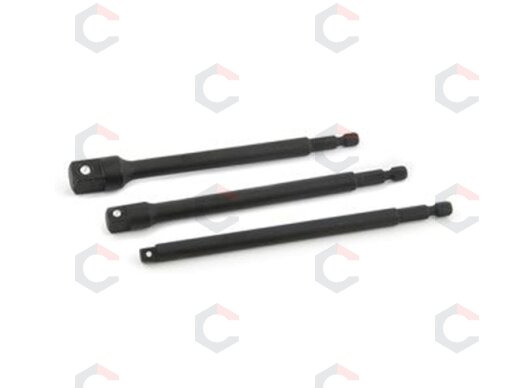 Ilgų adapterių komplektas | 1/4" → 1/4", 3/8", 1/2" | 150 mm | Black Oxide (SA03) 4 Ilgų adapterių komplektas | 1/4" → 1/4", 3/8", 1/2" | 150 mm | Black Oxide (SA03) 4