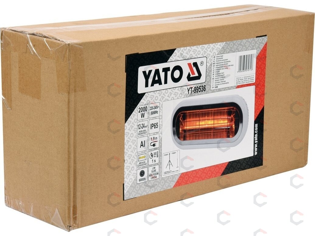 Infraraudonųjų spindulių šildytuvas | 1500W | LOW GLARE (YT-99536) 4