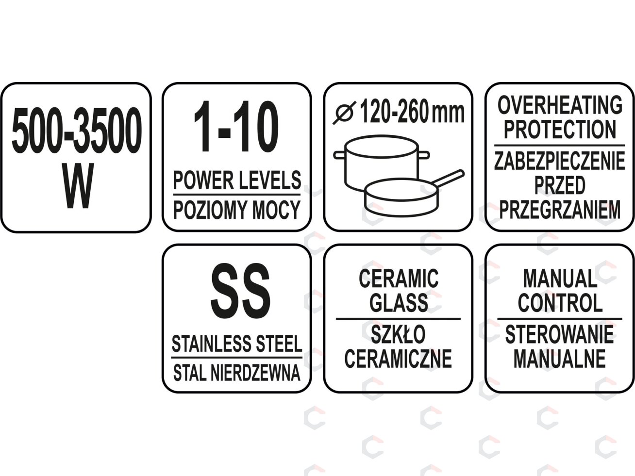 Indukcinė kaitlentė | su rankiniu reguliavimu | 3500W (YG-04700) 5 Indukcinė kaitlentė | su rankiniu reguliavimu | 3500W (YG-04700) 5