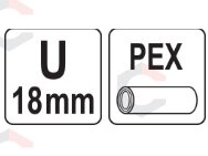 Atsarginės presavimo replėms skirtos matricos | PEX vamzdžiams | U profilis | 18 mm (YT-217403) 4 Atsarginės presavimo replėms skirtos matricos | PEX vamzdžiams | U profilis | 18 mm (YT-217403) 4