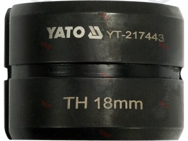 Indėklas matrica TH 18 mm presavimo replėms YT-21735 (YT-217443) Indėklas matrica TH 18 mm presavimo replėms YT-21735 (YT-217443)
