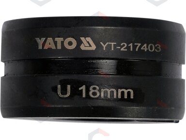 Atsarginės presavimo replėms skirtos matricos | PEX vamzdžiams | U profilis | 18 mm (YT-217403) Atsarginės presavimo replėms skirtos matricos | PEX vamzdžiams | U profilis | 18 mm (YT-217403)