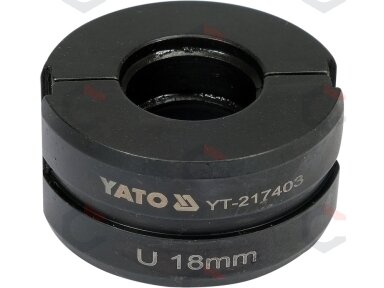 Atsarginės presavimo replėms skirtos matricos | PEX vamzdžiams | U profilis | 18 mm (YT-217403) Atsarginės presavimo replėms skirtos matricos | PEX vamzdžiams | U profilis | 18 mm (YT-217403)