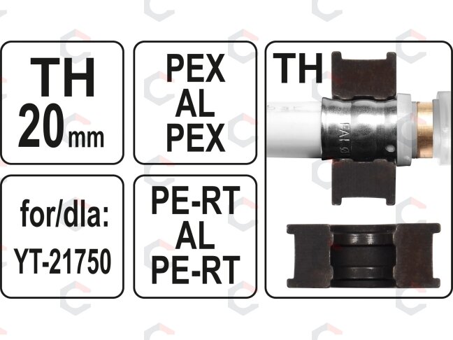 Indėklas / matrica TH20 | Presavimo replėms YT-21750 (YT-21753) 3 Indėklas / matrica TH20 | Presavimo replėms YT-21750 (YT-21753) 3