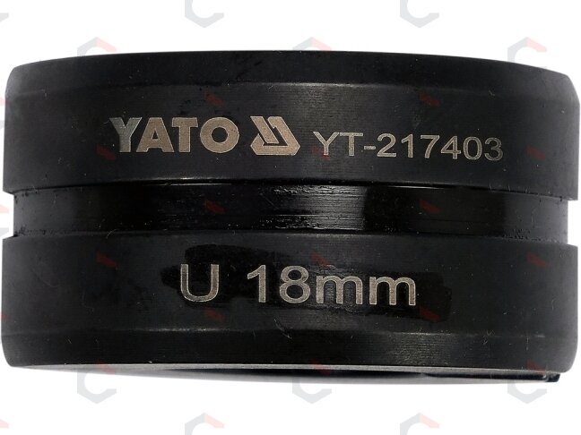 Atsarginės presavimo replėms skirtos matricos | PEX vamzdžiams | U profilis | 18 mm (YT-217403) 1 Atsarginės presavimo replėms skirtos matricos | PEX vamzdžiams | U profilis | 18 mm (YT-217403) 1