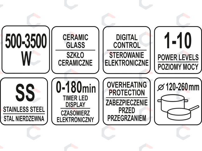 Indukcinė kaitlentė | 3500W (YG-04701) 5 Indukcinė kaitlentė | 3500W (YG-04701) 5