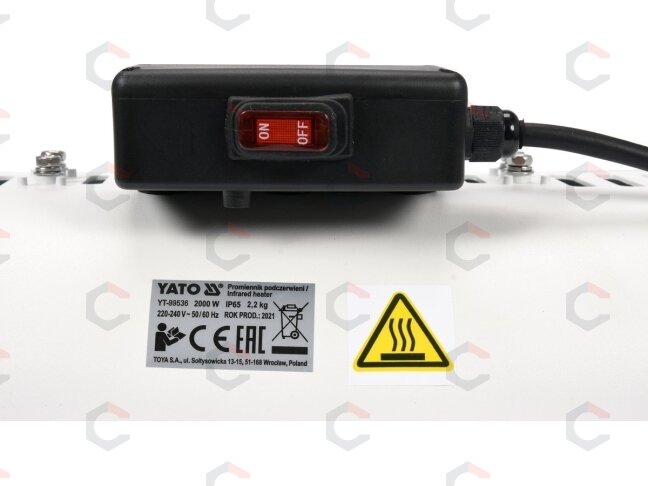 Infraraudonųjų spindulių šildytuvas | 1500W | LOW GLARE (YT-99536) 3