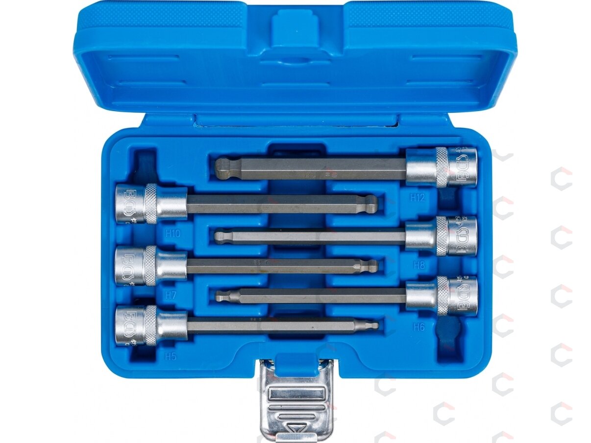 Įpresuotų antgalių rinkinys | 12,5 mm (1/2") | šarnyrinis Hex šešiakampis 5-12 mm | 6 vnt. (4258) 3 Įpresuotų antgalių rinkinys | 12,5 mm (1/2") | šarnyrinis Hex šešiakampis 5-12 mm | 6 vnt. (4258) 3