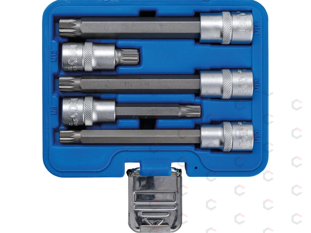 Įpresuotų antgalių rinkinys | 12,5 mm (1/2") | Spline (XZN) | 5 vnt. (8449) Įpresuotų antgalių rinkinys | 12,5 mm (1/2") | Spline (XZN) | 5 vnt. (8449)