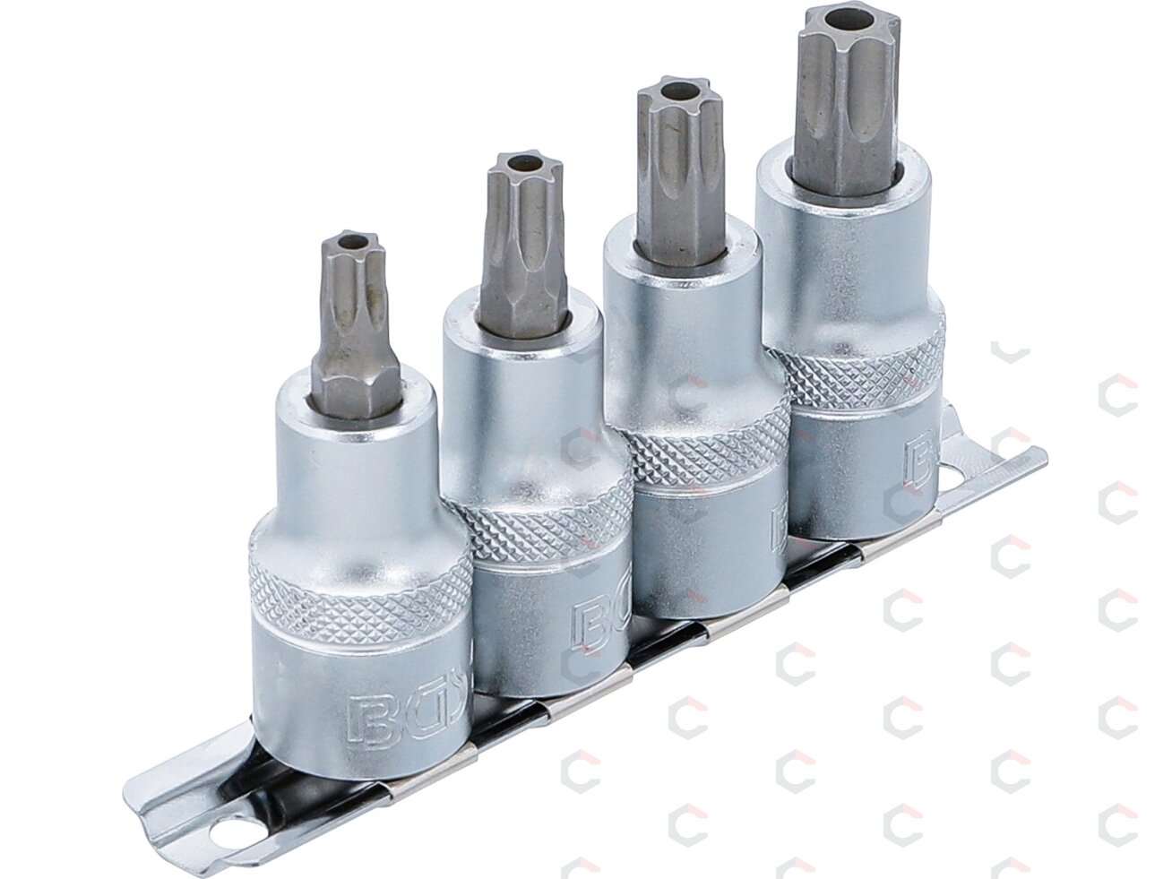 Įpresuotų antgalių rinkinys | 12,5 mm (1/2") | T-Star su skyle (Torx) T40 - T55 | 4 vnt. (8885) Įpresuotų antgalių rinkinys | 12,5 mm (1/2") | T-Star su skyle (Torx) T40 - T55 | 4 vnt. (8885)