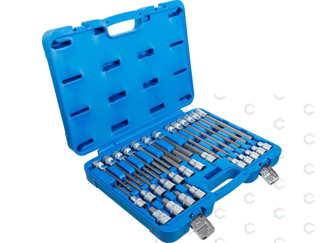 Įpresuotų HEX antgalių rinkinys 1/2" 5–19 mm 30 vnt. (5181) 2 Įpresuotų HEX antgalių rinkinys 1/2" 5–19 mm 30 vnt. (5181) 2
