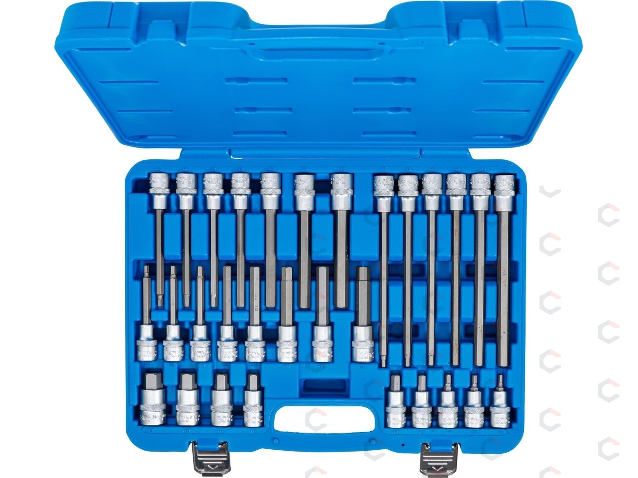 Įpresuotų HEX antgalių rinkinys 1/2" 5–19 mm 30 vnt. (5181) 4 Įpresuotų HEX antgalių rinkinys 1/2" 5–19 mm 30 vnt. (5181) 4