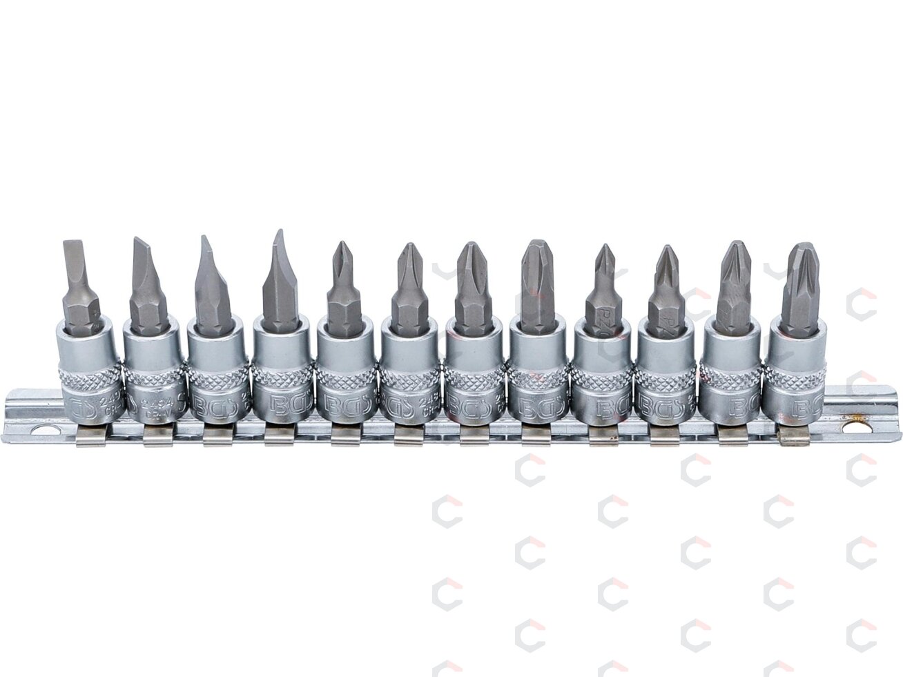 Įpresuotų antgalių rinkinys | 6.3 mm (1/4") plokšti SL, kryžminiai PH / PZ | 12 vnt.. (2163) 1 Įpresuotų antgalių rinkinys | 6.3 mm (1/4") plokšti SL, kryžminiai PH / PZ | 12 vnt.. (2163) 1