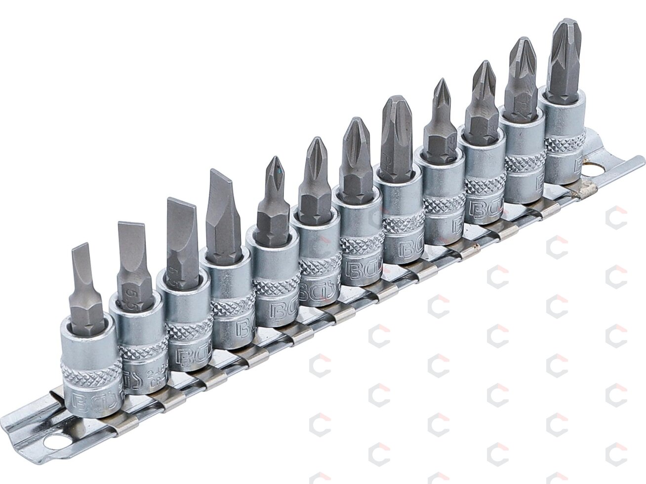 Įpresuotų antgalių rinkinys | 6.3 mm (1/4") plokšti SL, kryžminiai PH / PZ | 12 vnt.. (2163) Įpresuotų antgalių rinkinys | 6.3 mm (1/4") plokšti SL, kryžminiai PH / PZ | 12 vnt.. (2163)