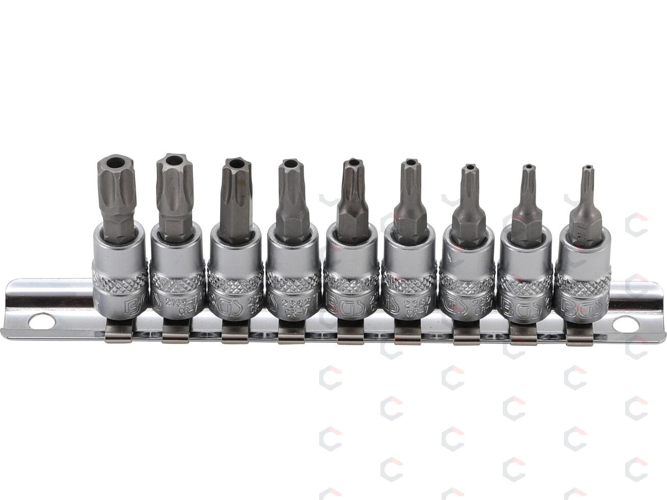 Įpresuotų antgalių rinkinys | 6.3 mm (1/4") | T-Star su skyle (Torx) T10 - T50 (2165) Įpresuotų antgalių rinkinys | 6.3 mm (1/4") | T-Star su skyle (Torx) T10 - T50 (2165)