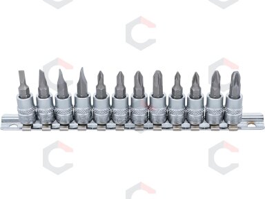 Įpresuotų antgalių rinkinys | 6.3 mm (1/4") plokšti SL, kryžminiai PH / PZ | 12 vnt.. (2163) Įpresuotų antgalių rinkinys | 6.3 mm (1/4") plokšti SL, kryžminiai PH / PZ | 12 vnt.. (2163)