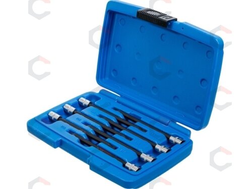 Įpresuotų antgalių rinkinys | 6.3 mm (1/4") | T-Star (Torx) su šarnyriniu antgaliu | 7 vnt. (8618) 3 Įpresuotų antgalių rinkinys | 6.3 mm (1/4") | T-Star (Torx) su šarnyriniu antgaliu | 7 vnt. (8618) 3