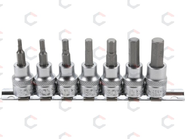Įpresuotų antgalių rinkinys | 10 mm (3/8") | hex šešiakampis 3 - 10 mm | 7 vnt. (5107) Įpresuotų antgalių rinkinys | 10 mm (3/8") | hex šešiakampis 3 - 10 mm | 7 vnt. (5107)