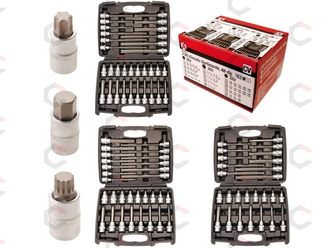 Įpresuotų antgalių rinkinys | 12,5 mm (1/2") | 88 vnt. (5186) 1 Įpresuotų antgalių rinkinys | 12,5 mm (1/2") | 88 vnt. (5186) 1