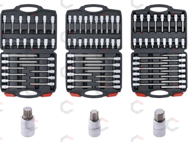 Įpresuotų antgalių rinkinys | 12,5 mm (1/2") | 88 vnt. (5186) Įpresuotų antgalių rinkinys | 12,5 mm (1/2") | 88 vnt. (5186)