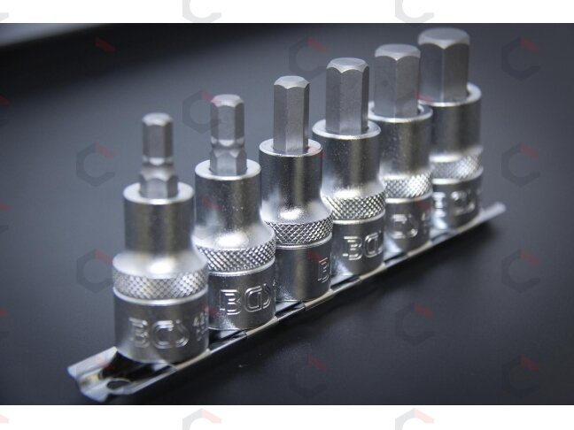 Įpresuotų antgalių rinkinys | 12,5 mm (1/2") | Hex šešiakampis 6 - 14 mm | 6 vnt. (8887) 3