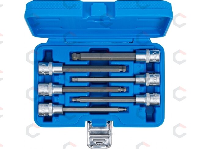 Įpresuotų antgalių rinkinys | 12,5 mm (1/2") | šarnyrinis Hex šešiakampis 5-12 mm | 6 vnt. (4258) 3 Įpresuotų antgalių rinkinys | 12,5 mm (1/2") | šarnyrinis Hex šešiakampis 5-12 mm | 6 vnt. (4258) 3