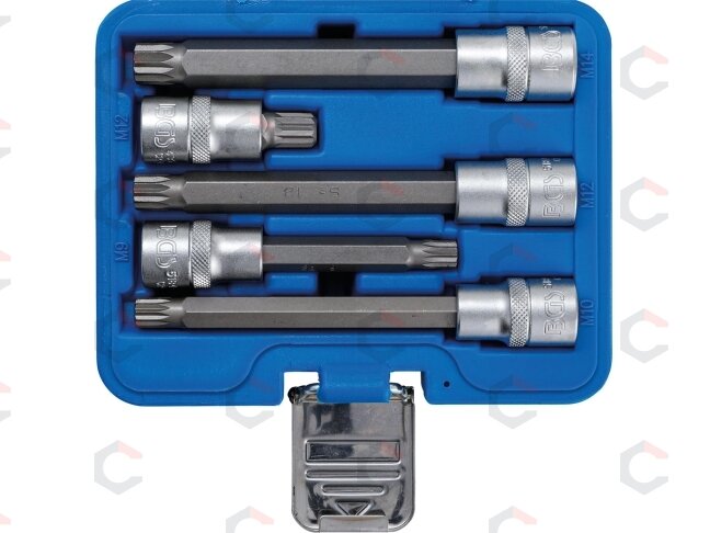Įpresuotų antgalių rinkinys | 12,5 mm (1/2") | Spline (XZN) | 5 vnt. (8449) Įpresuotų antgalių rinkinys | 12,5 mm (1/2") | Spline (XZN) | 5 vnt. (8449)