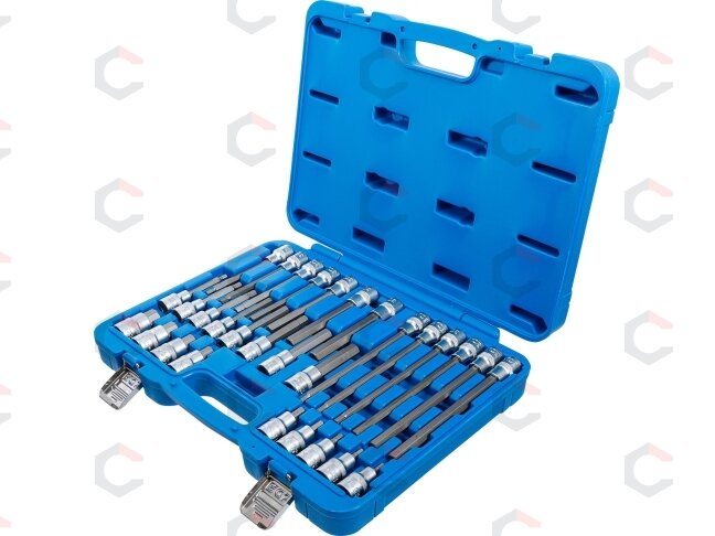 Įpresuotų HEX antgalių rinkinys 1/2" 5–19 mm 30 vnt. (5181) 3 Įpresuotų HEX antgalių rinkinys 1/2" 5–19 mm 30 vnt. (5181) 3